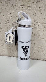 Garrafa T�rmica Emborrachada  DTF Relevo Colorido 600ml